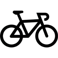black bicycle icon