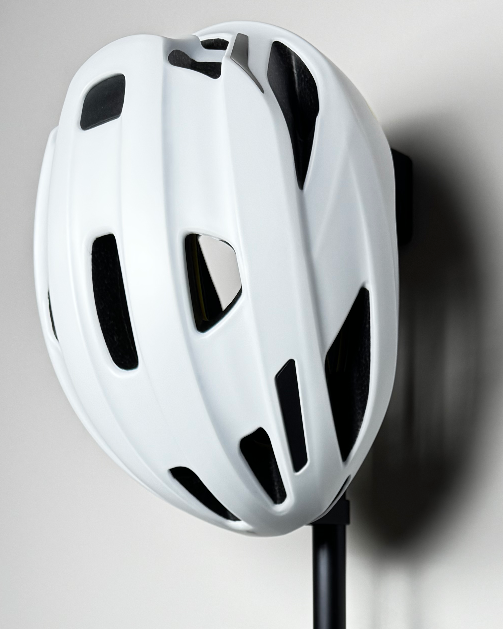 helmet on assembled rack