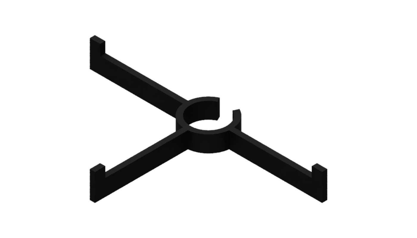 Similar to a competitor's long sunglasses holder, black matte plastic, white background.